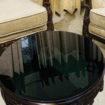 Circular Tinted Black Toughened Glass Table -Top