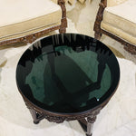 Circular Tinted Black Toughened Glass Table -Top