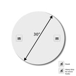 Frameless Round Beveled Mirror for Bathroom Wall, Wall Mount Mirror, Washbasin Mirror, Mirror for Bedroom