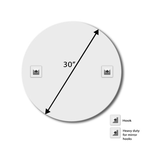 Frameless Round Beveled Mirror for Bathroom Wall, Wall Mount Mirror, Washbasin Mirror, Mirror for Bedroom