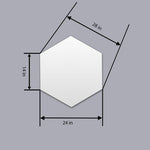 Frameless Hexagonal Beveled Mirror For Living & Bathroom Wall