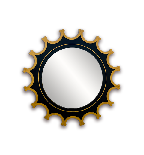 Decorative Mirror - Black Gold Flora Garden