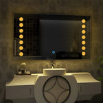 Sun Gleam Illuminated Dots - LED Rectangular Bathroom Mirror - Warm White Light
