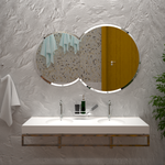 Semi Dual Round Bevelled Mirror Frameless