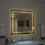 Endless Connect Sun Cube Zigzag - LED Bathroom Mirror - Warm White Light - Square