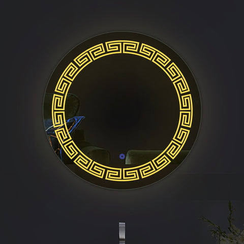 Infinity Edged Connect - LED Round Bathroom Mirror - Dual-Color