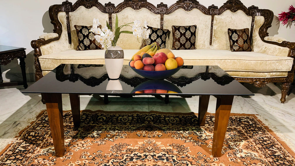 Black Tinted Glass Table (Saint-Gobain)