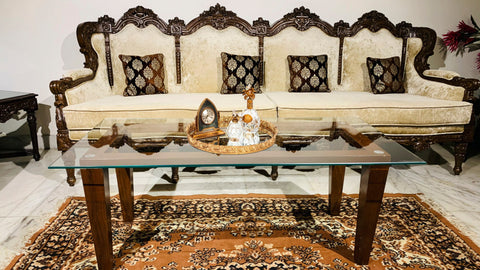 Rectangular Clear Toughened Glass Coffee table Top