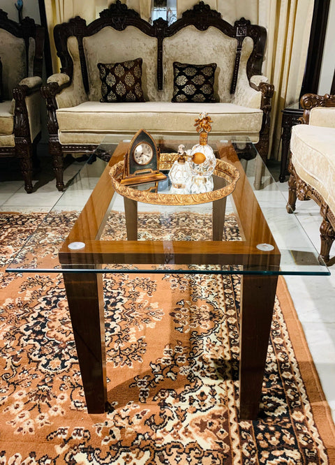 Rectangular Clear Toughened Glass Coffee table Top
