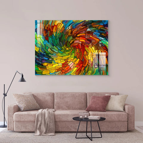 Abstract Mosaic Glass Wall Art Collection - Flair Glass