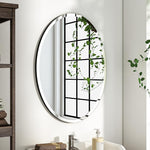 Frameless Oval Beveled Mirror for Bathroom