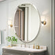 Frameless Oval Beveled Mirror for Bathroom