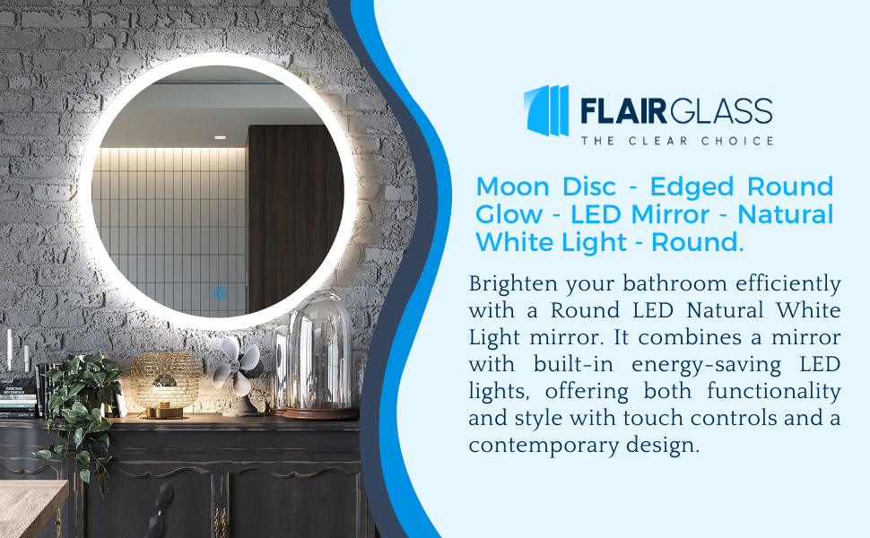 Round Designer LED Mirror for Bathroom – Flair Glass