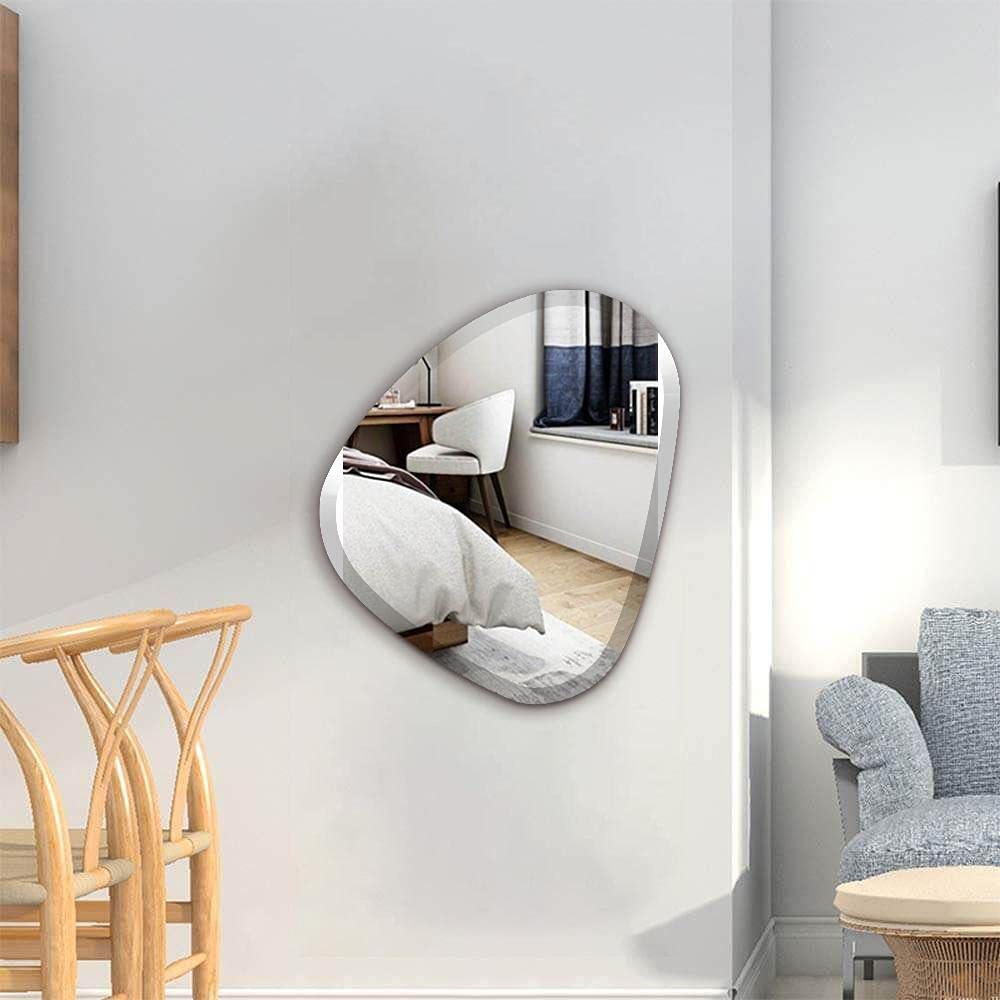 Frameless Blob Oval Beveled Mirror For Bathroom, Bedroom, Living Room ...