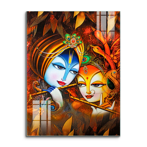Frameless Beautiful Wall Painting for Home: Acrylic Modern Radha Krishna Paintings