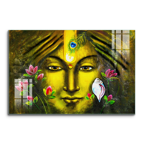 Frameless Beautiful Wall Painting for Home: Acrylic Paintings of Lord Krishna