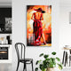Frameless Beautiful Wall Painting for Home: Acrylic Women Art Glass Painting