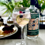 Ribbed gold rim Gin glass Set of 6Pcs White box
