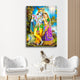 Beautiful Glass Wall Painting for Home: Radha Krishan Magical Flute Painting