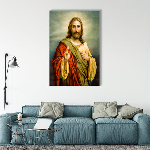 Beautiful Jesus Christ Wall Painting on Glass