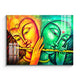 Beautiful Modern Elegant Multicolor Radha Krishna Glass Wall Painting