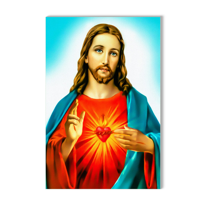 Sacred-Heart-of-Lord Jesus Glass Painting – Flair Glass