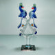 Crystal Clear Glass Decorative Showpiece for Home Decor Gift Items (Blue Peacock)