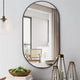 Capsule Matte Black Metallic Framed Mirror for Bathroom and Living Room