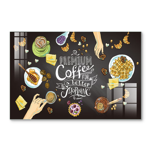 Digital Glass Prints: Coffee for Better Morning Painting