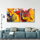 Colourful Multi Frame Wall Painting for Living Room: Modern Oil Art