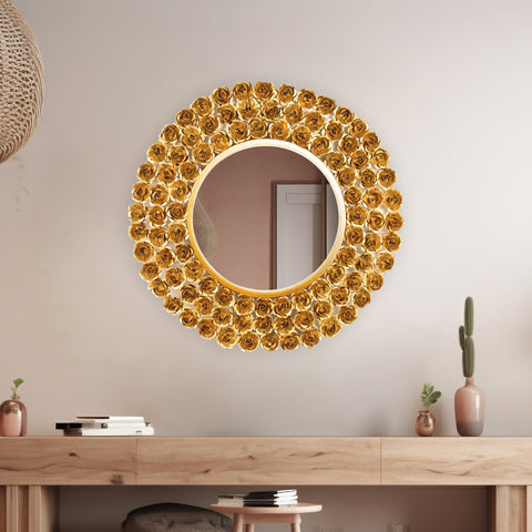 Decorative Mirror - Golden Rose Garden