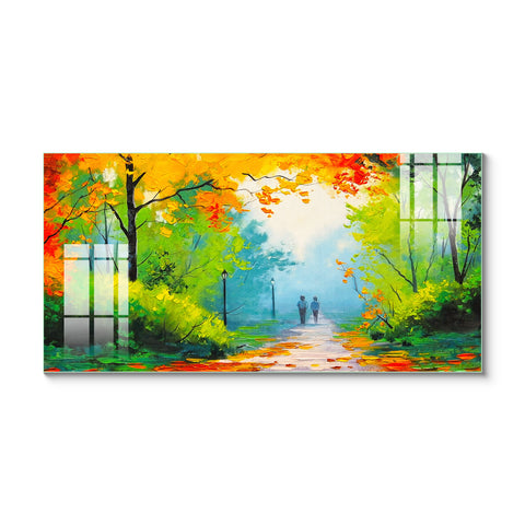 Digital Art Wall Painting for Home: Nature landscape forest Painting