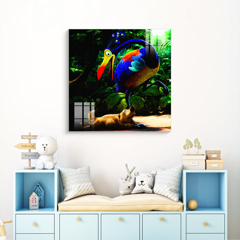 Frameless Beautiful Wall Painting for Home: Dodo Dog Cartoon Art