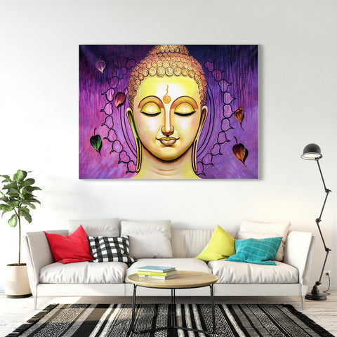 Frameless Beautiful Wall Painting for Home: Acrylic Modern Handmade Paintings of Gautam Buddha