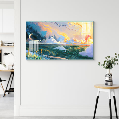 Digital Art Wall Painting for Home: Fantasy Landscape Paintings