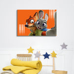 Frameless Beautiful Glass Wall Painting for Home: Foxy Rabbit Closeup