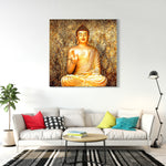 Frameless Golden Buddha Wall Painting for Home