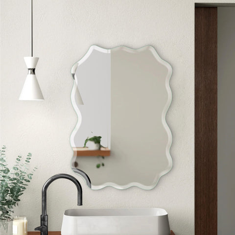 Frameless Crumble Bevelled Mirror