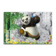Frameless Beautiful Glass Wall Painting for Home: Furious Kung Fu Panda Anime Art