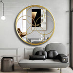 Designer Golden Mural Framed Mirror