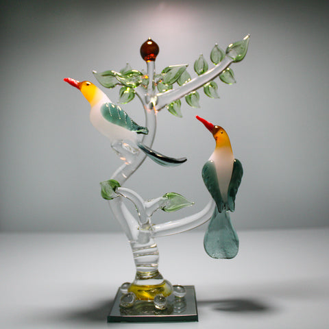 Crystal Clear Glass Decorative Showpiece for Home Decor Gift Items (Pigeon)