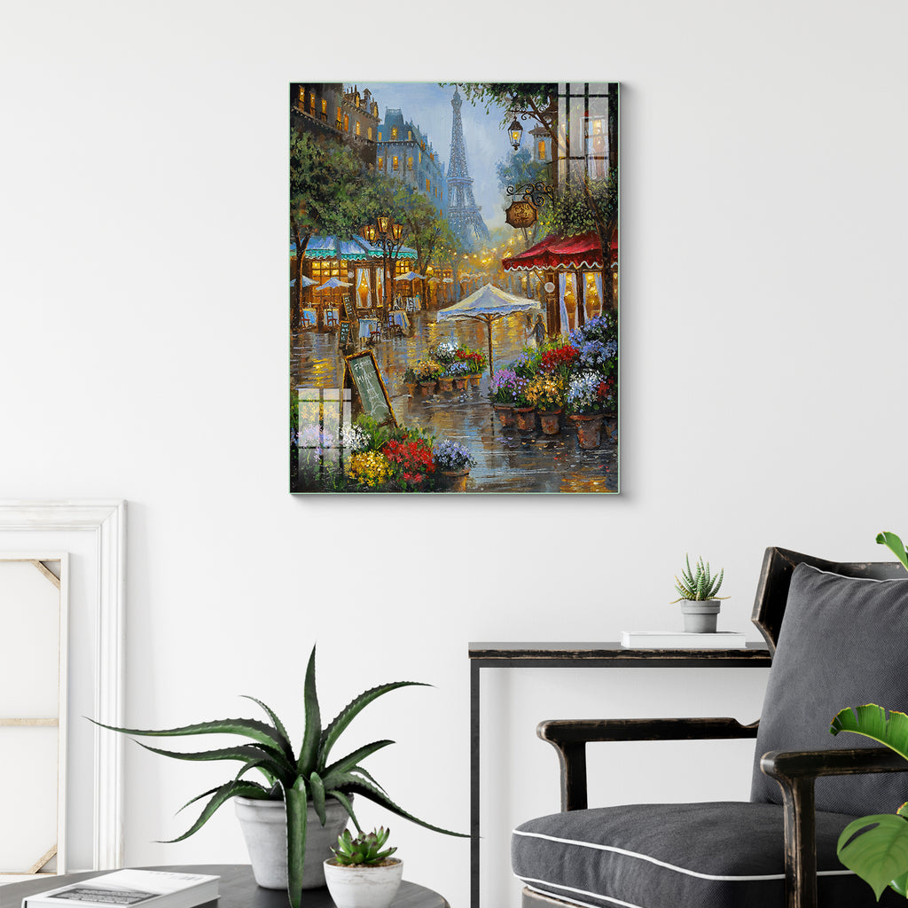 Digital Art Wall Painting for Home: Handmade Scenery Paintings of Paris