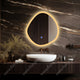 Irregular LED Mirror for Bathroom, LED Lighted Wavy Wall Mirror, Front Edge Lit Mirror
