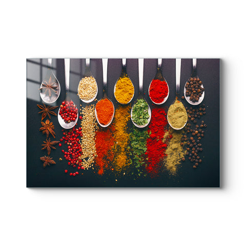 Digital Glass Prints: Elevate Your Kitchen and Restaurant Decor with Spice Masala Paintings