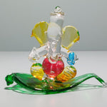 Crystal Clear Glass Decorative Showpiece for Home Decor Gift Items (Lord Ganesh Ji)