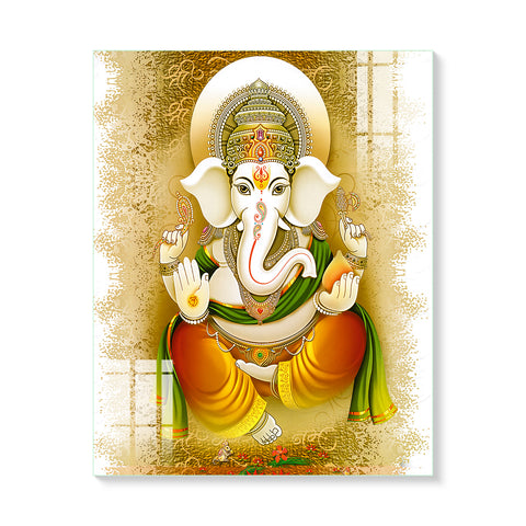 Lord Ganesha Golden Abstract for Home  & Office Decor Paintings