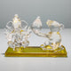 Crystal Clear Glass Decorative Showpiece for Home Decor Gift Items (Lord Ganesh ji with Mushakraj)