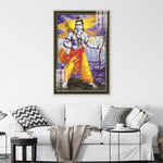 Lord Shree Rama stand on Mountain Glass Wall Paitnings