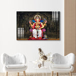 Beautiful Wall Painting for Home: Magnificent Lord Ganesha Oil Painting