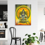 Frameless Beautiful Wall Painting for Home: Meditating Lord Shiva